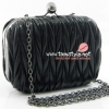 Bag-YB-7901-8 คลัทซ์นำเข้าสายสะพายโซ่รมดำเกรด A หนัง PU นิ่ม เย็บลายMIU MIU(กระเป๋าแฟชั่นราคาถูกพร้อมส่ง)