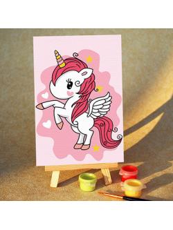 TA256 ภาพระบายสีตามตัวเลข "ยูนิคอร์นสีชมพู"