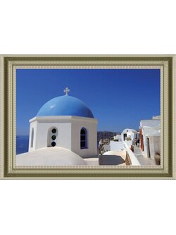 1502 ภาพ diamond "โบสถ์ในซันโตรินี่"