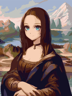 RE001 ภาพระบายสีตามตัวเลข "โมนาลิซ่าอนิมะ"