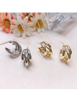 ต่างหูห่วง 3 วง งานแฟชั่นเกาหลี