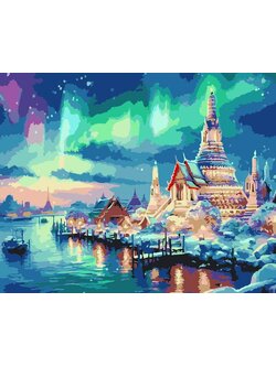 RCG010 ภาพระบายสีตามตัวเลข "เมืองไทยในแสงเหนือ"