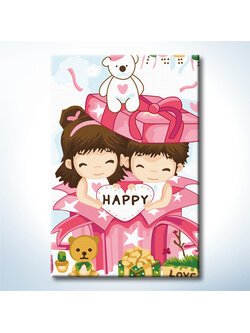 TC064 ภาพระบายสีตามตัวเลข "ของขวัญสุดแฮปปี้"