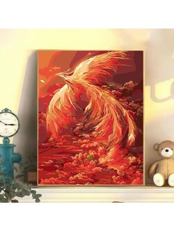 RGF0410 ภาพระบายสีตามตัวเลข "นกไฟอมตะ"