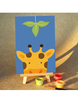 TA242 ภาพระบายสีตามตัวเลข "ยีราฟจ๊ะเอ๋"