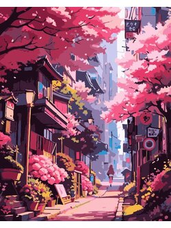 RCG004 ภาพระบายสีตามตัวเลข "ซอยเล็กสีชมพู"