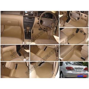 พรมปูพื้นรถยนต์TOYOTA ALTIS ปี2001-07 (หน้าหมู) พรมลายกระดุม สีครีม เต็มคัน