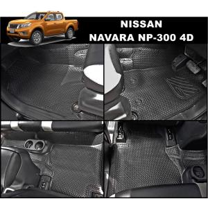 พรมกระดุมเม็ดเล็กรีดขอบ NAVARA NP-300 4ประตู สีดำ เต็มคัน