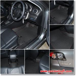 พรมปูพื้นรถยนต์MAZDA 3 ปี2005-10 พรมกระดุม มาสด้า3 สีดำด้ายแดง เต็มคัน