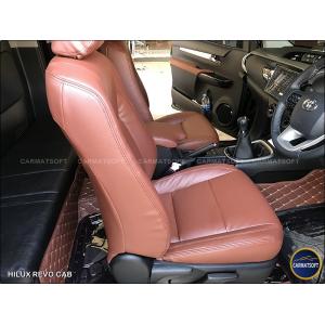 ชุดหุ้มเบาะรถยนต์ REVO CAB หนังPVC เกรดA หนา1มิล สีน้ำตาลเข้ม