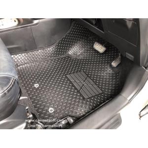 พรมปูพื้นรถยนต์ Vios 2007-2012 ลายกระดุม สีดำ 9ชิ้น