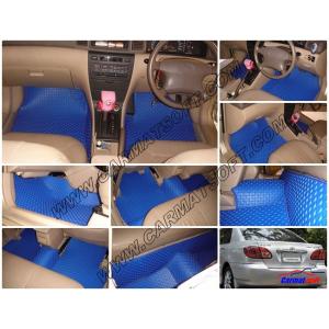 พรมปูพื้นรถยนต์TOYOTA ALTIS ปี2001-07 (หน้าหมู) พรมลายกระดุม สีน้ำเงิน เต็มคัน