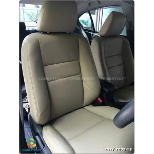 ชุดหุ้มเบาะเข้ารูป CITY 2008-2013 หนังPVC เกรดA หนา1มิล +แผงข้าง สีครีม (แบบลอกหนังเดิม)