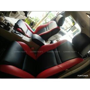 ชุดหุ้มเบาะรถยนต์ FORTUNER หนังPVC เกรดA หนา1มิล สีดำแดง