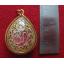 สินค้าหมดค่ะ จี้พระพิฆเนศปางลีลาพระนฤตยะคณปติ(ศิละปิน ดารา นักแสดง ผู้ที่พบปะผู้คน)พื้นสีม่วงล้อมเพชรเลี่ยมทองไมครอนพร้อมใบคาถาค่ะ