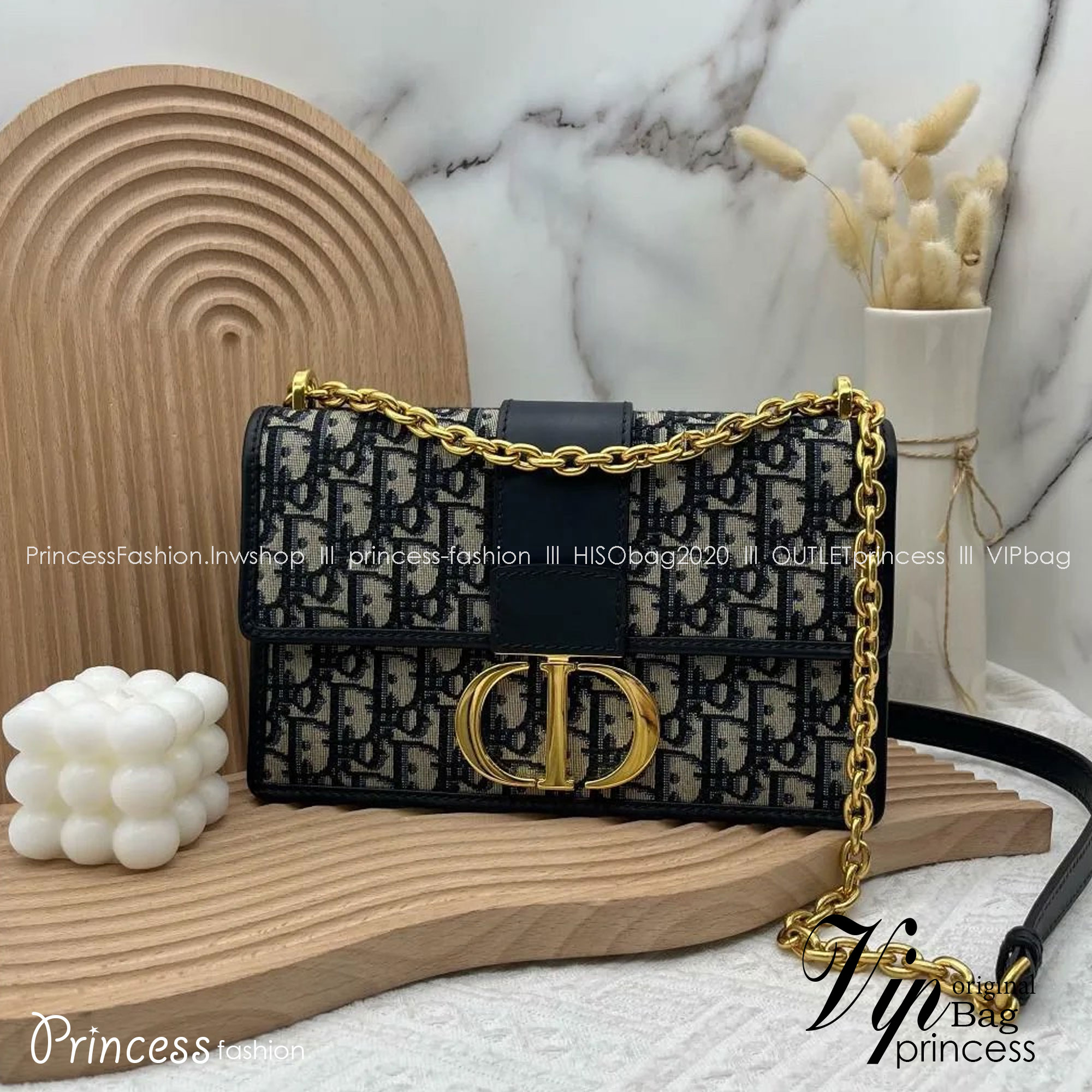 DIOR 30 Montaigne Chain Bag Dior Oblique Jacquard / DIOR BAG พร้อมส่ง กระเป๋าสะพายดีไซน์คลาสสิค เอกลักษณ์ของความหรู