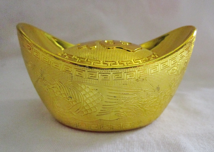 สินค้าหมดค่ะ ก้อนทองลายหงส์มังกรขนาดเล็ก เสริมดวงปีกุน ปี2560ค่ะ