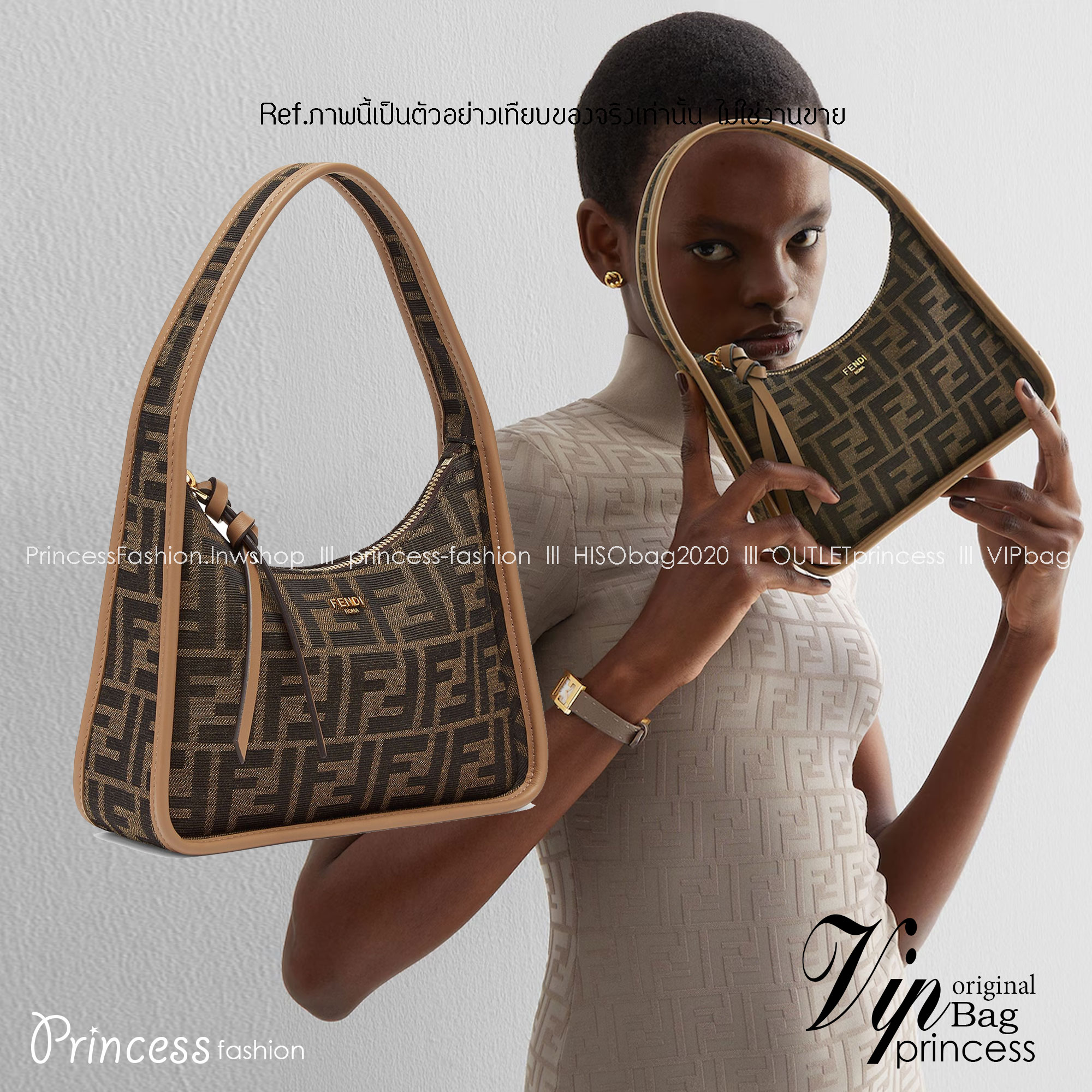 FENDI Mini Fendessence bag กระเป๋าถือลายโมโนแกรมรุ่นใหม่ 🧡 เกรดออริจินอล 1:1 สลับแท้ ใช้งานต่างประเทศได้