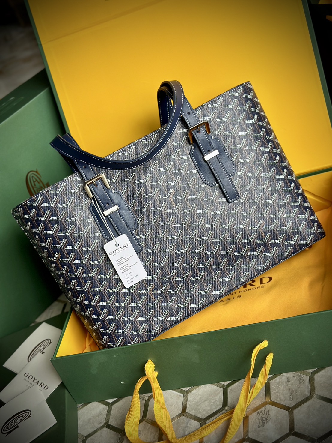GOYARD Goyardine Sac Marie Galante MM / GOYARD Tote Bag กระเป๋าทรงโท้ทจุของได้เยอะ งานสวยเนี๊ยบ เกรดออริ สลับแท้ 1:1 ใช้ต่างประเทศได้