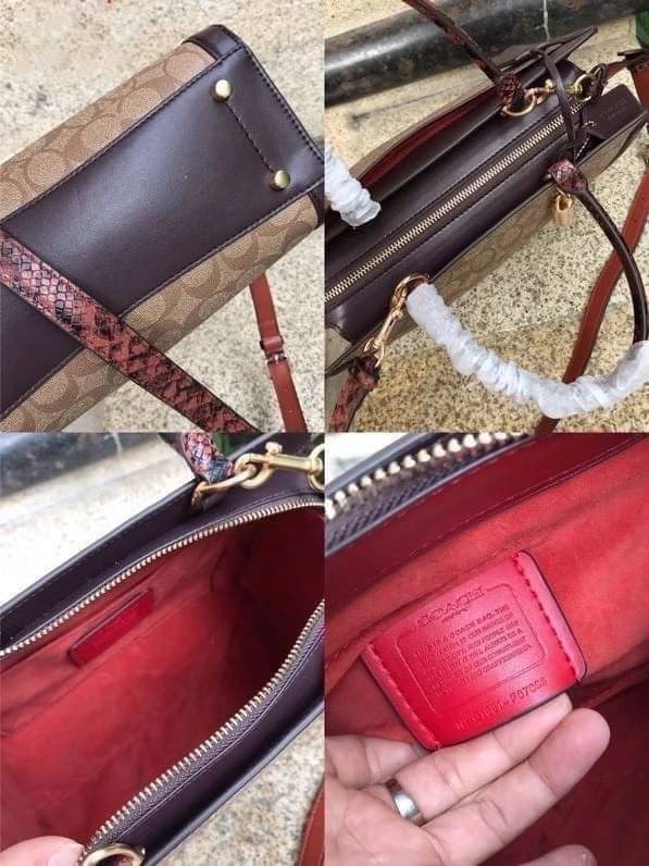 COACH ZOE CARRYALL IN SIGNATURE CANVAS เดอะเบสท์แห่งปี ต้องยกให้พี่คนสวยใบนี้เลย!! รุ่นที่สาวๆตามหา หายากอีกหนึ่ง กระเป๋าถือ/สะพายทรงสวย คลาสสิค ใบใหญ่จุคุ้ม มีดีเทลน่ารักๆที่แม่กุญแจ สามารถล็อคหัวซิปได้ กุญแจซ่อนในพวงหนังห้อยก็น่ารักไปอีก ภายในโล่งกว้าง 