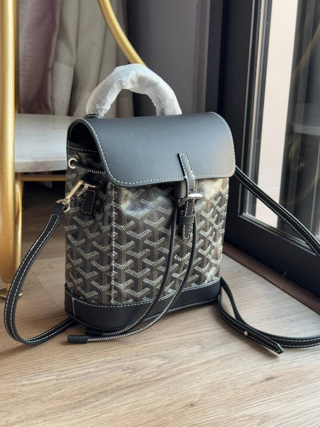ORI หนังแท้ | Goyard Alpin Mini Backpack กระเป๋าเป้สะพายหลัง ปรับถือหรือสะพายข้างได้อย่างลงตัว ที่สามารถทำให้เป็นหลายรูปแบบ