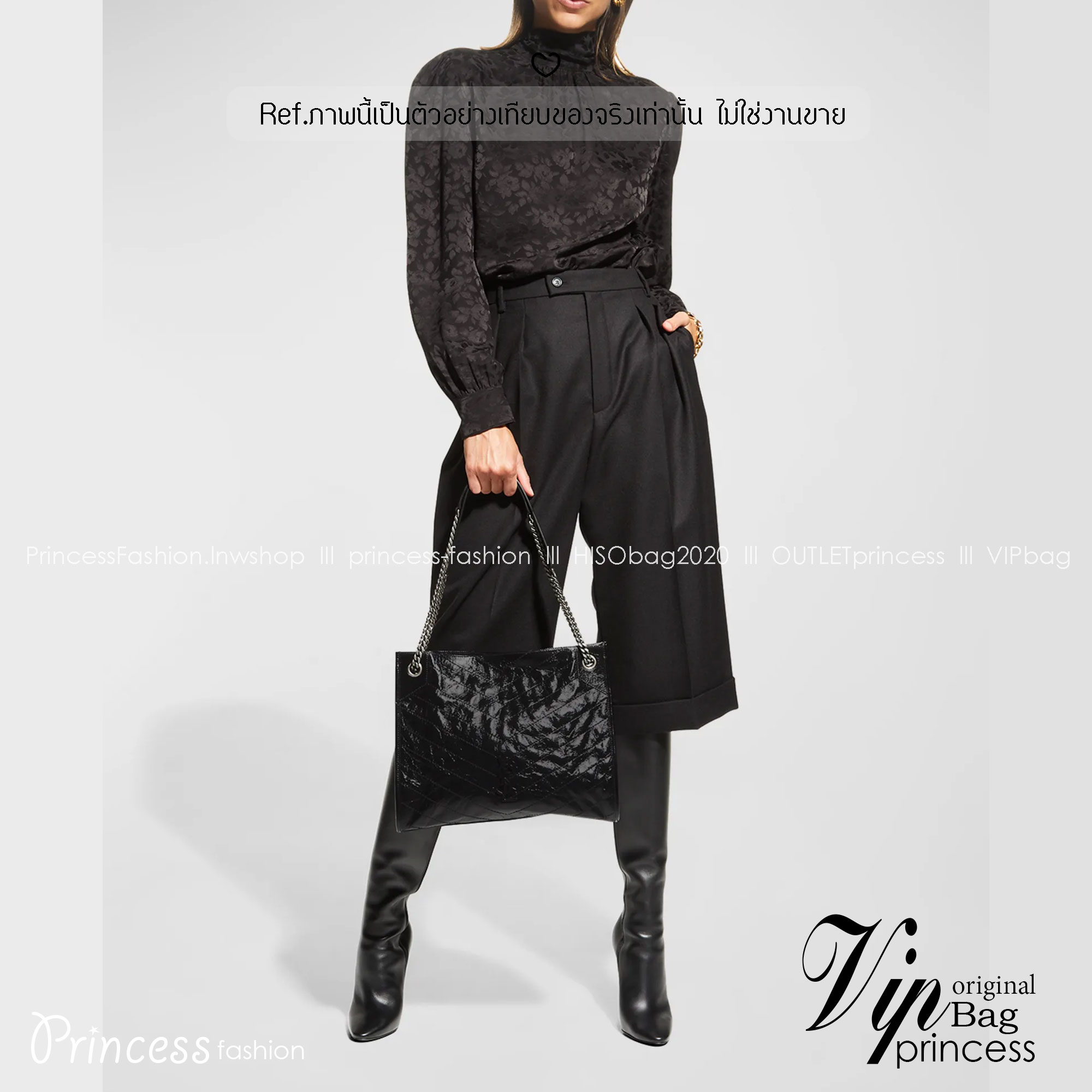 YSL Shopper Niki Tote Bag กระเป๋าสะพายทรงโท้ทใบใหญ่กำลังสวย หรูหราขั้นสุด เสิร์ฟมาให้สวยทันใช้ปีใหม่แน่นอน ใบจริงดูแพงเกินคุ้ม -- [รับตัวแทนกระเป๋า]