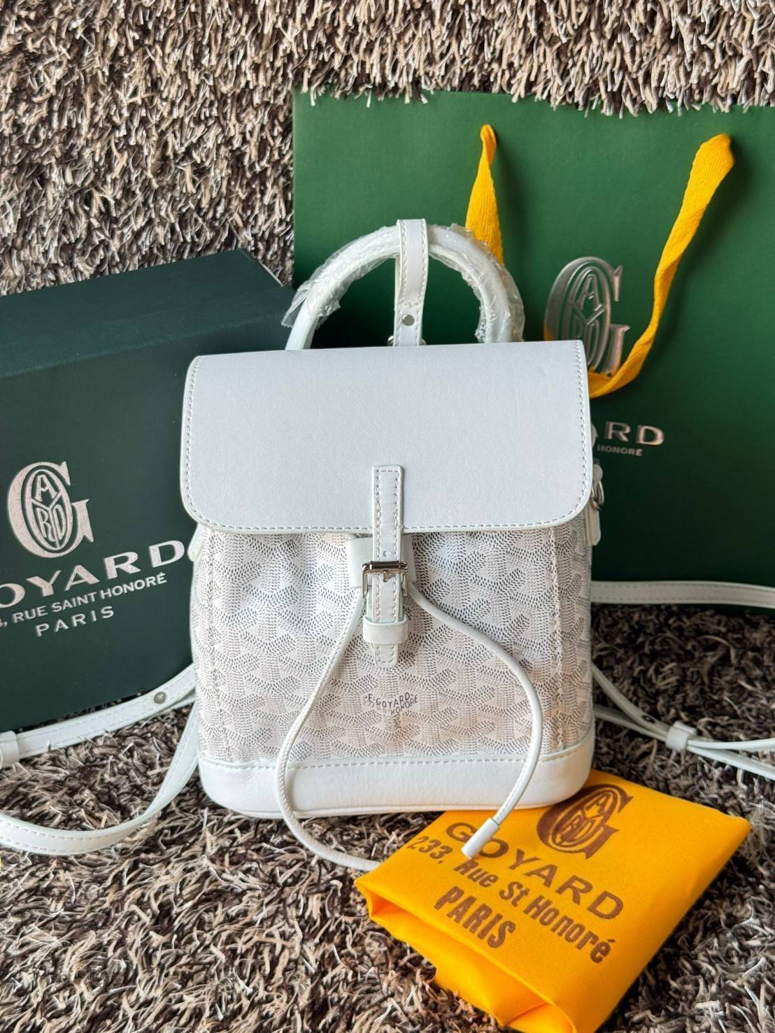 ORI หนังแท้ | Goyard Alpin Mini Backpack กระเป๋าเป้สะพายหลัง ปรับถือหรือสะพายข้างได้อย่างลงตัว ที่สามารถทำให้เป็นหลายรูปแบบ