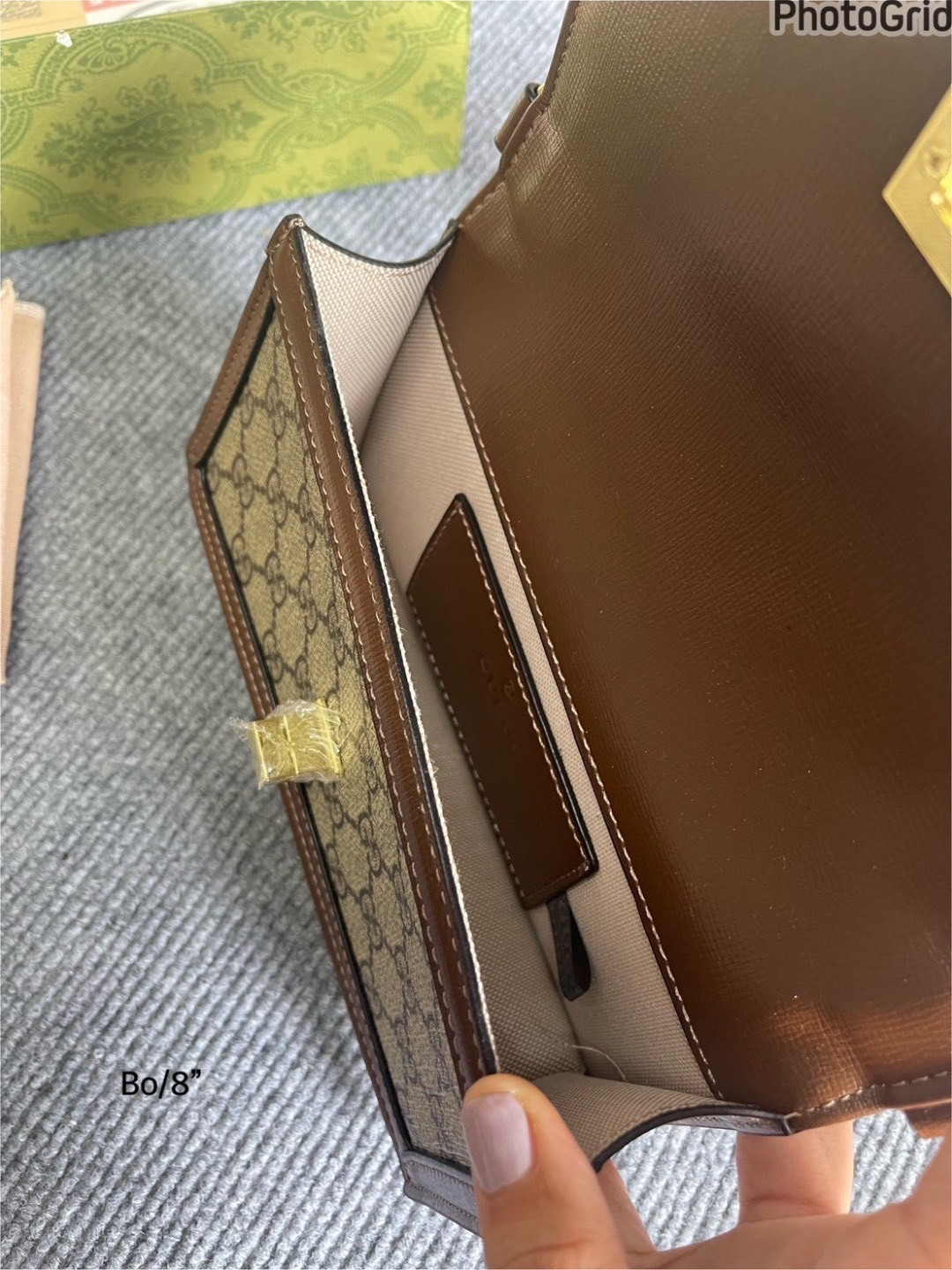 GUCCI Luce Mini Crossbody GG Canvas Bag กระเป๋าสะพายดีไซน์วินเทจ รุ่นฮิตในตำนาน ดีไซน์ร่วมสมัยสวยเรียบหรู สะพายง่ายไม่เจ็บไหล่ รูปทรงดีไซน์ร่วมสมัย