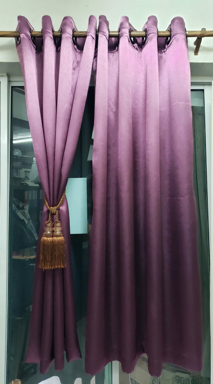 ผ้าม่านก.130*ส.150ซม./ผืน กันแสงUV95% ผ้าม่าน รุ่นชาโด สีม่วง