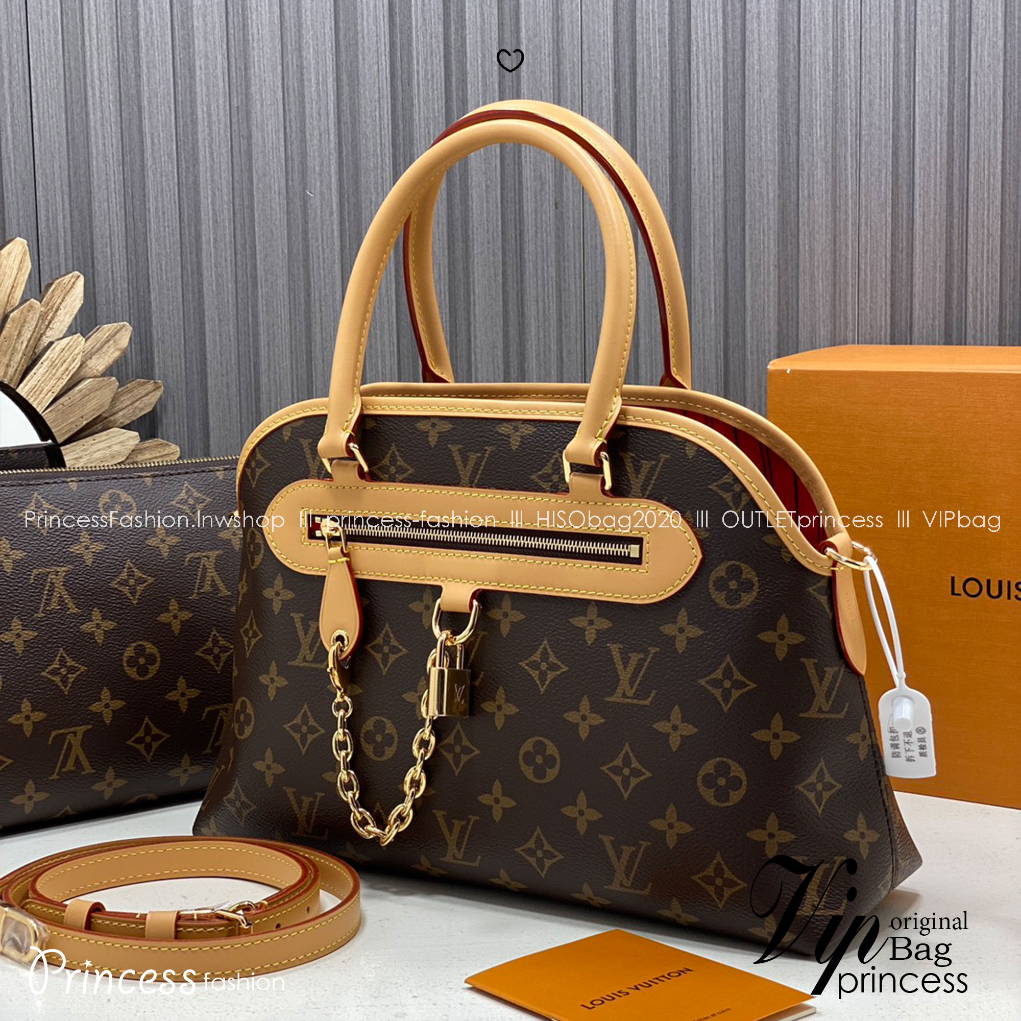 TOP ORI หนังแท้ | LV Ever More PM Monogram canvas กระเป๋าสะพายดีไซน์วินเทจ หูจับในตัว สวยหรู คลาสสิคตลอดกาล