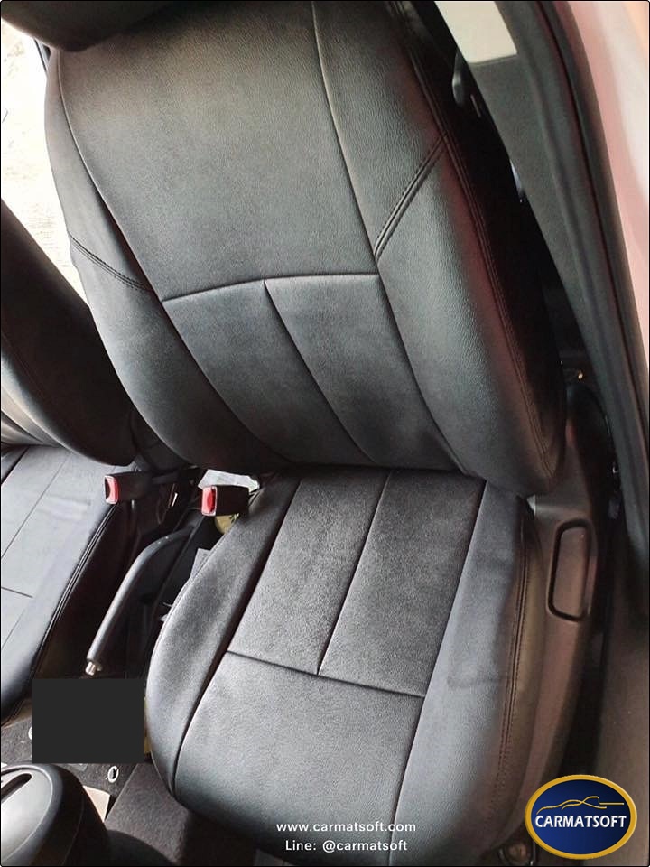 ชุดหุ้มเบาะรถยนต์MAZDA 2 (ปี2009-2014) หนังPVC เกรดA หนา1มิล สีดำ