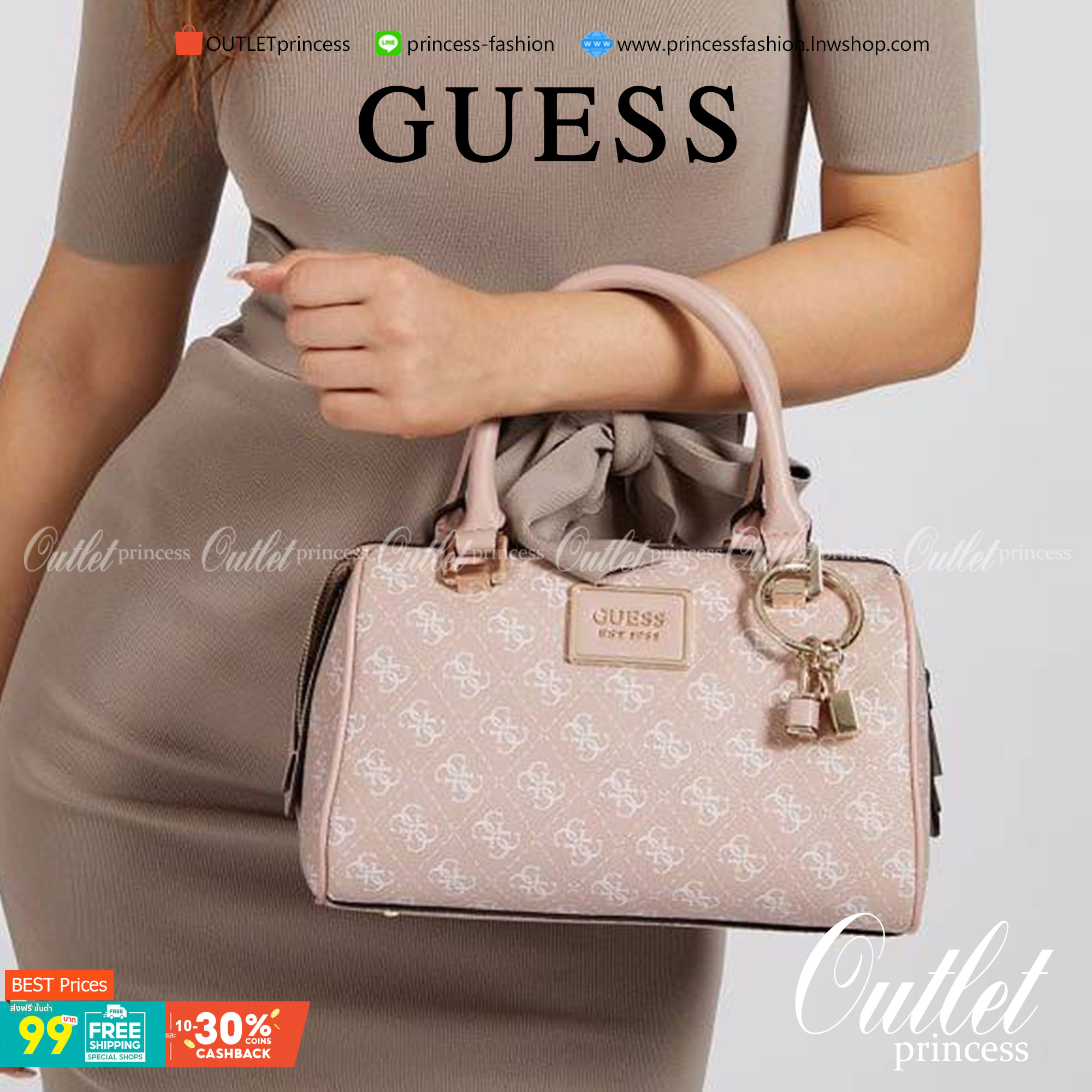 Guess Handbag with Small Shoulder Strap Tyren SG796605 New collection!! Guess ทรงหมอน ขนาดเล็ก ลายซิกเนเจอร์แบรนด์ ทรงหมอนยอดฮิต มีให้เลือก 5 สี สีสวยคลาสสิก เข้ากับง่ายกับทุกชุด ปิด/เปิด ด้วยซิป ภายในโล่งกว้าง แยกเป็นสัดส่วนใช้งาน ซับในตราแบรนด์ ใส่กระเป