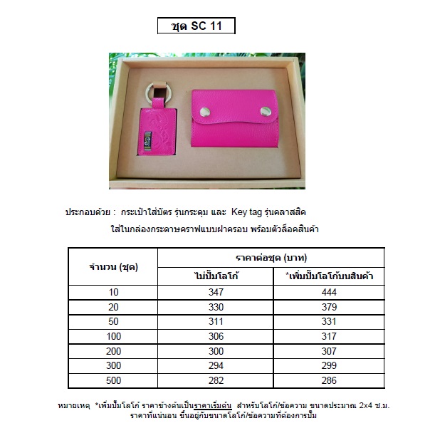 SC 11 กระเป๋าใส่บัตร ,พวงกญแจ ใส่กล่องรักษ์โลก