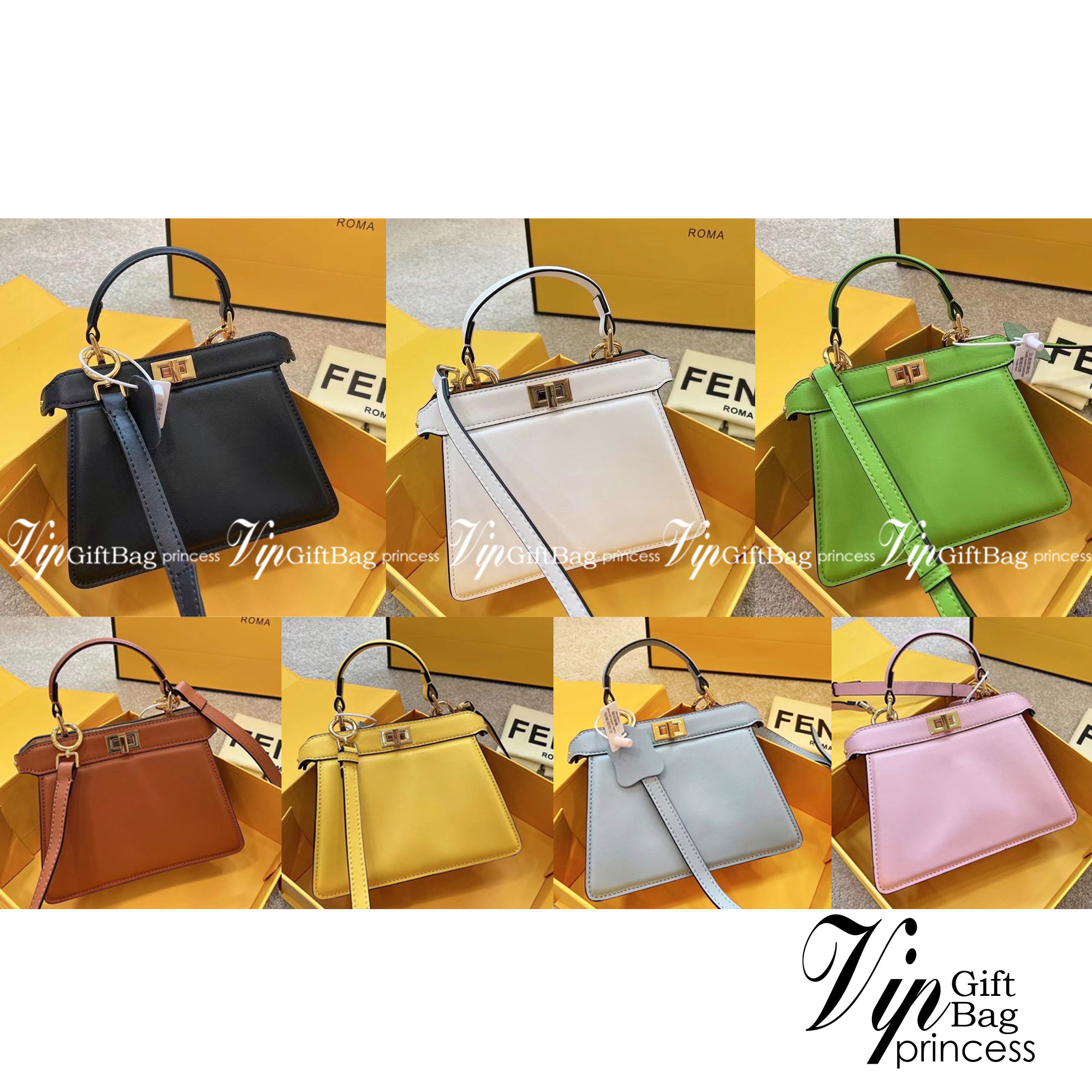 FENDI peekaboo 20cm เกระเป๋าสะพายเฟนดิ คลาสสิกตามแบบฉบับแบรนด์ สวยไฮโซมากแม่ สุดฮิตรุ่น Peekaboo ขนาดกำลังดีหนังเรียบสีพื้นมาใหม่ สวยหรูดูไฮโซ มาพร้อมสายสะพายยาวถอดออกถือได้ วัสดุคุณภาพอย่างดี ขนาดกะทัดรัดและดีไซน์ที่เรียบหรู