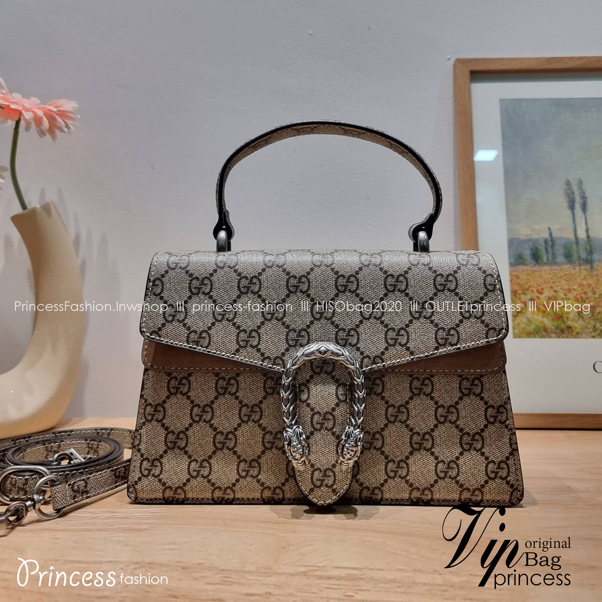 GG SMALL DIONYSUS TOP HANDLE BAG / SMALL DIONYSUS TOP HANDLE BAG / GUCCI BAG พร้อมส่งที่ไทย กระเป๋าสะพายรุ่นสุดคลาสสิค ดีไซน์ 2023 พร้อมหูจับในตัว