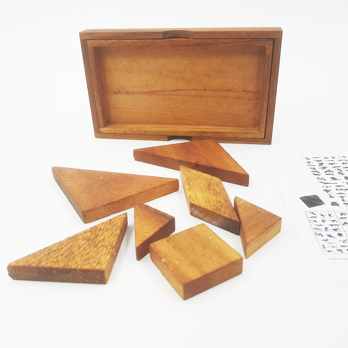 แทนแกรมไม้เกมทรงสี่เหลี่ยมพื้นผ้า 7 ชิ้น เกมต่อรูปทรง