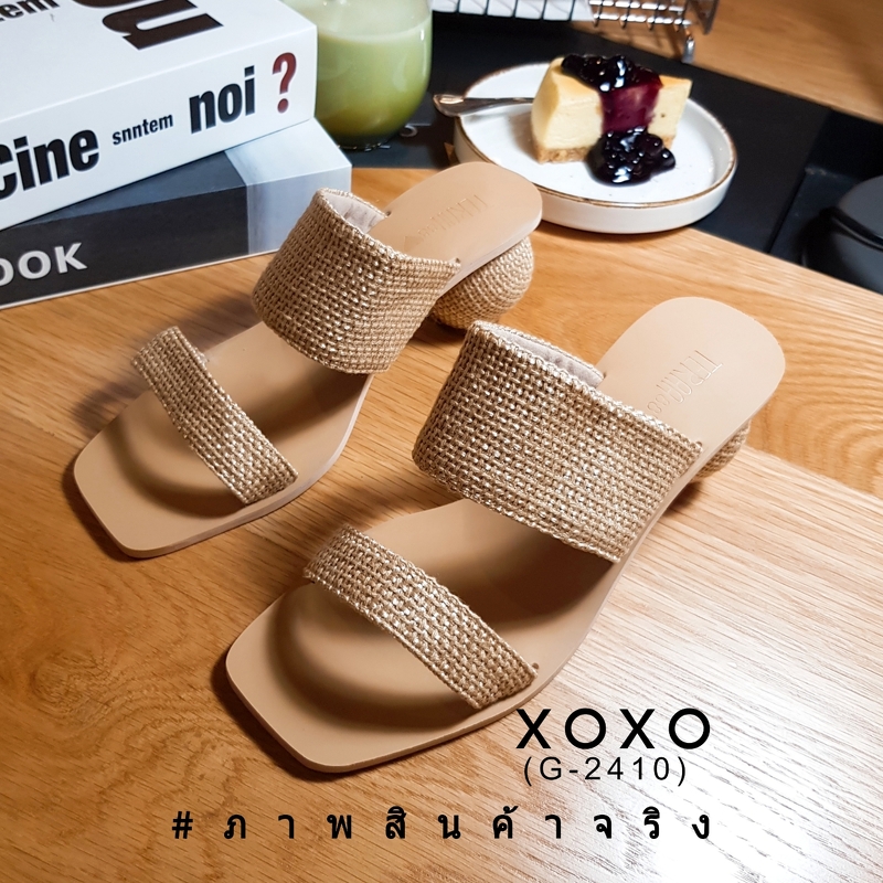 รองเท้าผ้าป่านสไตล์งานเกาหลี งานสวม คาดผ้าป่านลายกระสอบ ส้นทรงกลม งาน สวย เก๋ ดูแพง เกินราคาคะ งานจริงสวยมาก แมทส์ชุดง่าย