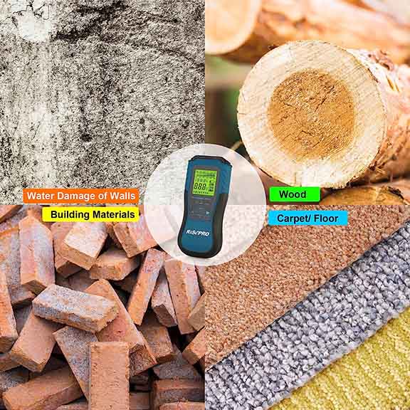เครื่องวัดความชื้นคอนกรีต ความชื้นผนัง พื้น ไม้ ระบบดิจิตอล ยี่ห้อ Risepro รุ่น MT1905