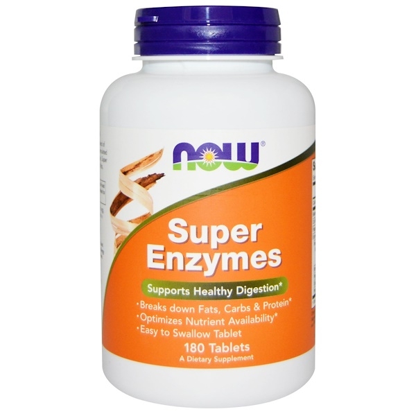 ส่งฟรีลงทะเบียนมีพร้อมส่งค่ะ Now Foods Super Enzymes 180 Capsules