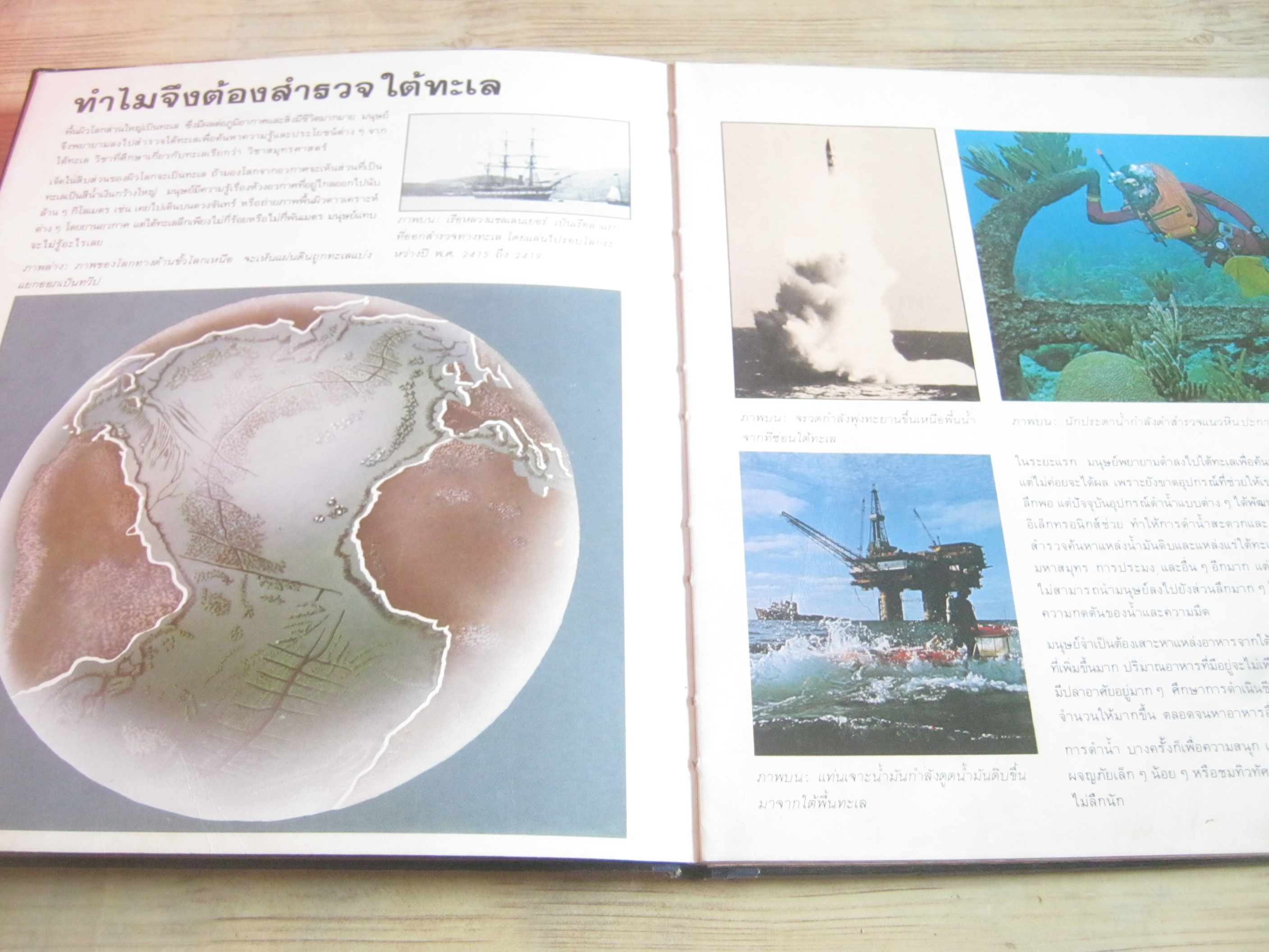 สารานุกรมเยาวชน เทคโนโลยีสมัยใหม่ โลกใต้ทะเล โทมัส ไรท์ เขียน ยรรยง ณ ตะกั่วทุ่ง แปล