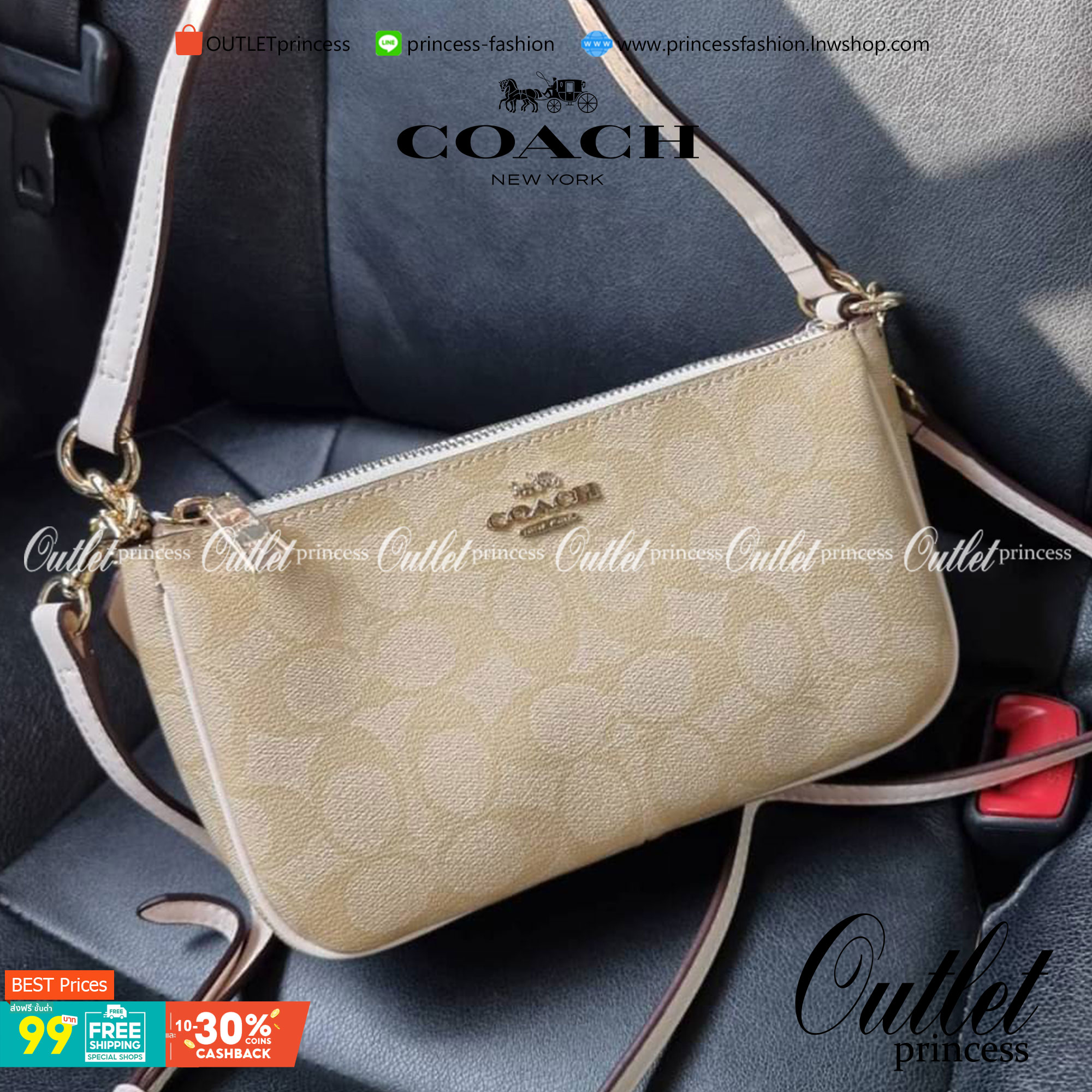 COACH F58321 TOP HANDLE POUCH อีกรุ่นฆ่าไม่ตาย!! 😎 ขายดีขายหมด ขายรวยขายปังๆ!! กระเป๋าพอชจากโค้ช ทรงใช้งานง่าย สะดวก กะทัดรัด วัสดุหนังแคนวาสเคลือบคุณภาพดี มาพร้อมสายคล้องในตัว และสายสะพาย crossbody ปรับเปลี่ยนได้ตามสไตล์ อีกหนึ่งไอเท็มที่สาวๆต้อง