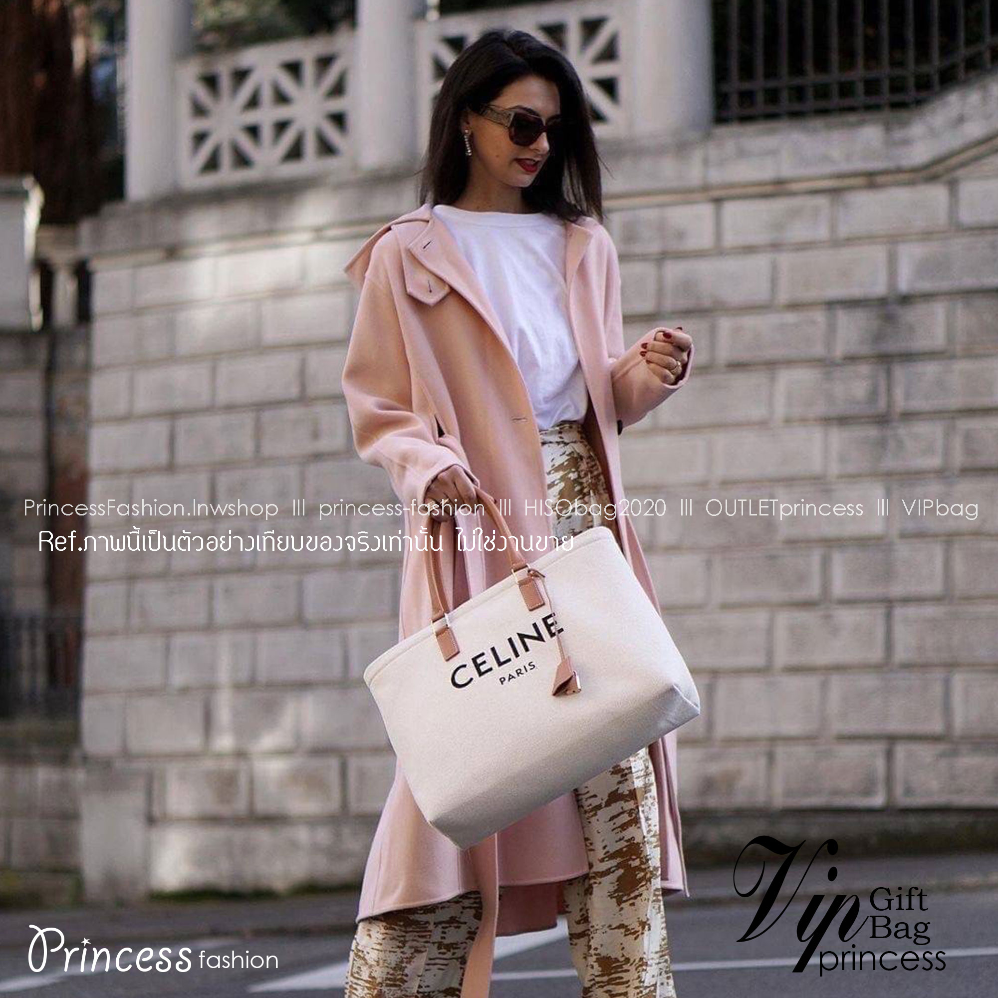 รุ่นขายดีในตำนาน! Celine Horizontal Cabas Canvas / CELINE TOTE BAG กำลังมาแรงในยุคปัจจุบันเลยทีเดียวเพราะด้วยขนาดและดีไซน์ของกระเป๋าแบบถุงกระดาษทรงสี่เหลี่ยมผืนผ้า