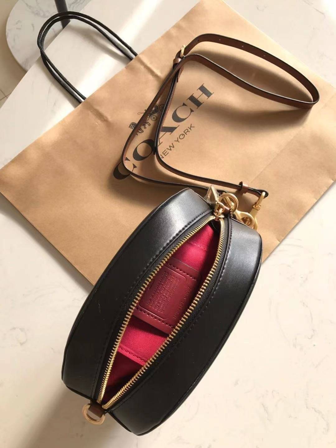 COACH C4057 CAMERA BAG WITH HORSE AND CARRIAGE DOT PRINT (IMM6H)