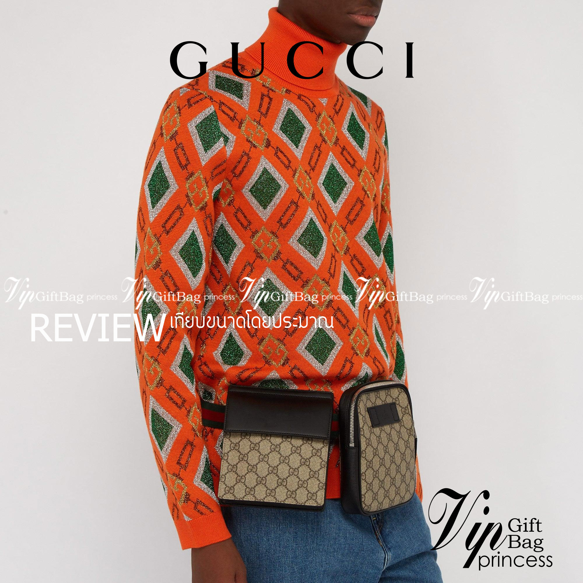 หนังแท้ Gucci GG Supreme belt bag - Neutrals A two-pouch belt bag in GG Supreme canvas with black leather trims. กระเป๋าคาดอก/คาดเอว อีกรุ่นหนึ่งที่หลายคนตามหา งานออริสวยมาก ทำจากหนังแท้ สามารถใช้ได้ทั้งผู้ชายแล้วก็ผู้หญิงสามารถคาดเอวหรือคาดอกก็ได้