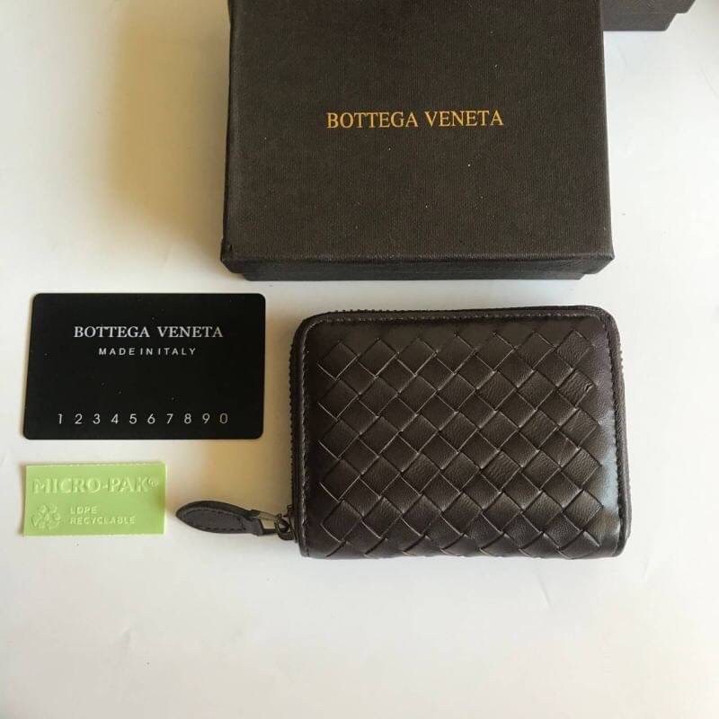 พรีเมี่ยมกิ๊ฟแท้ 100% 】Bottega Veneta Intrecciato Nappa Short Zip Around Wallet