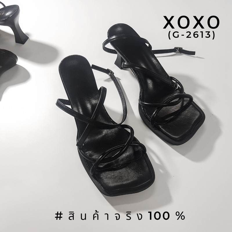 งานคัชชู ทรงเปิด พื้นเก๋ ขยักโค้งด้านหน้า วัสดุหนัง PU น้ำหนักเบา ไค้วด้านหน้าสลับ มีสายยาว พันทบข้อเท้า แมทส์ชุดง่าย ใส่กับชุดได้หลากหลาย