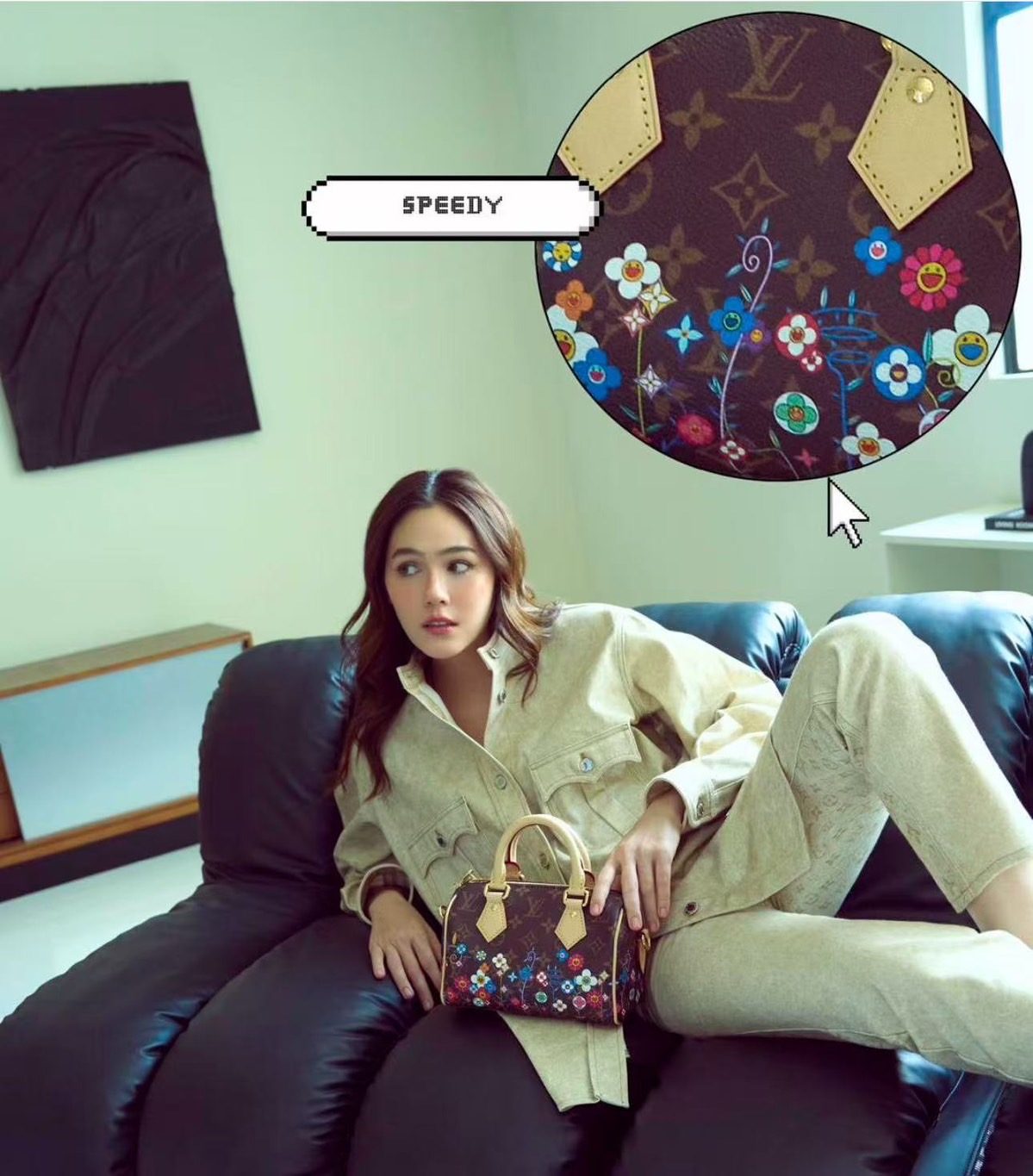 LV x TM Speedy Bandoulière 20 bag Monogram Flower กระเป๋าทรงหมอนคอลเลกชันสุดพิเศษ สวยคลาสสิกมีชีวิตชีวา สีสันสดใสสไตล์ superflat สุดไอคอนิกของ Takashi Murakami ด้วยโมโนแกรมดอกไม้หลากสี