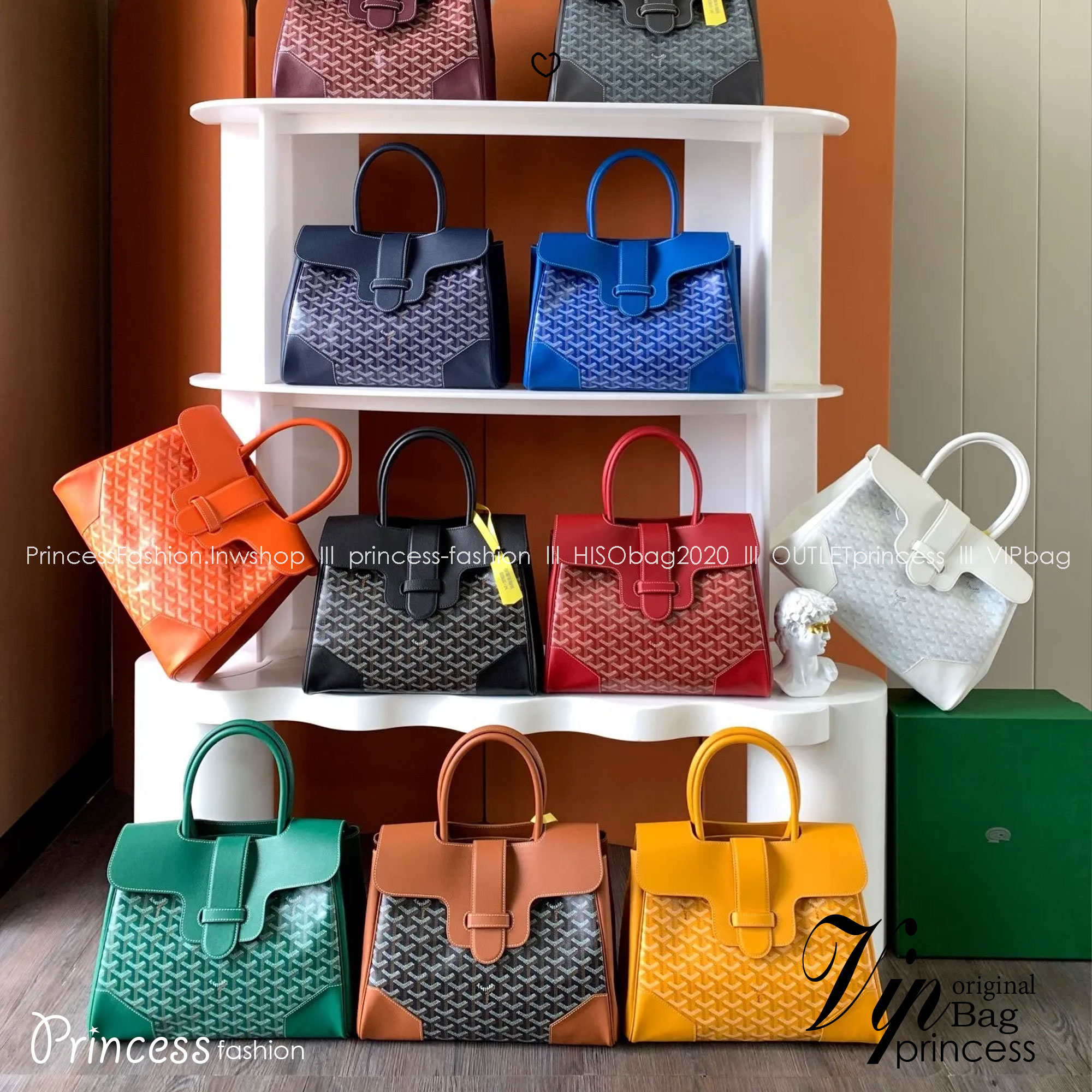 5 สี ORI หนังแท้ | Goyard Saigon Tote Bag กระเป๋าสะพายทรงโท้ท พร้อมหูจับใช้งานง่าย ภายในโล่งกว้าง หรูหราลงตัว