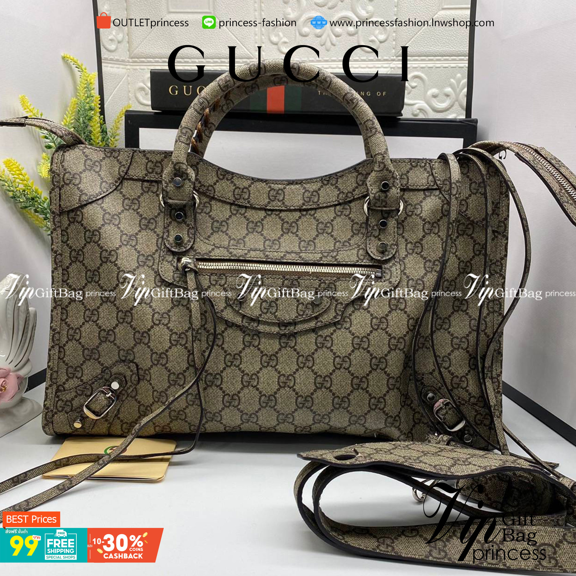 VIP 】หนังแท้ Gucci The Hacker Project medium Neo Classic bag พร้อมส่งที่ไทย