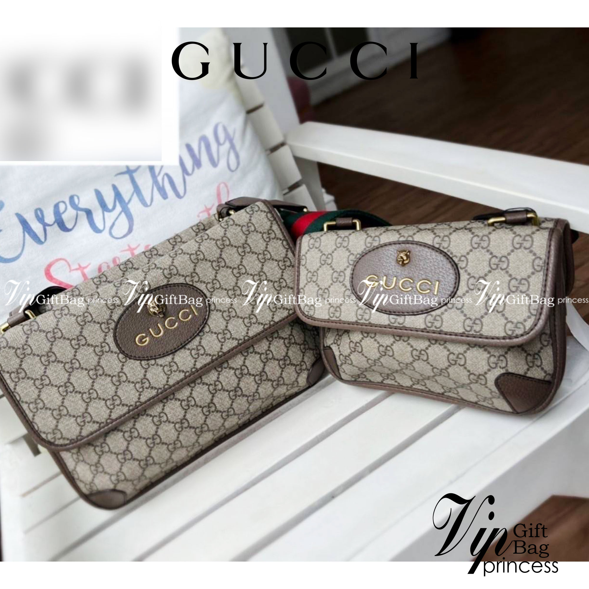 Gucci Neo Vintage Belt Bag / Gucci Ophidia Belt Bag กระเป๋าสะพายข้าง วัสดุผ้าใบ GG Supreme เปิดปิดแม่เหล็ก มี3ช่องแยกกันเป็นสัดส่วน ซับในผ้าฝ้ายและลินิน สายปรับระดับได้ ถอดสายไม่ได้